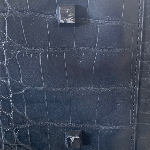 GUC - BEIS Black Crocodile-Embossed Work Tote - Picture 13 of 13